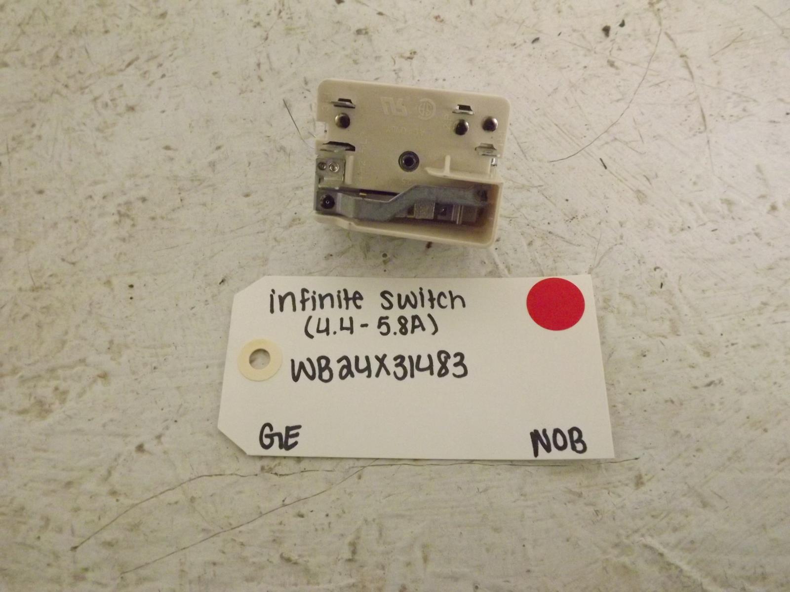 GE Range WB24X31483 Infinite Switch (4.4 - 5.8A) NOB GE Range WB24X31483 Infinite Switch (4.4 - 5.8A) NOB